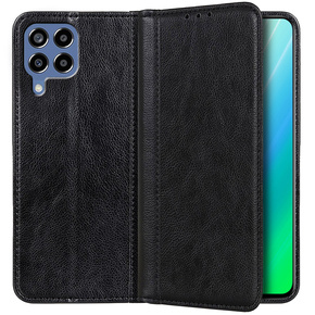 Pouzdro pro Samsung Galaxy M33 5G, Wallet Litchi Leather, černé