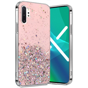 Pouzdro pro Samsung Galaxy Note 10 Plus, Glittery, růžové