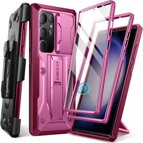 Pouzdro pro Samsung Galaxy S23 Ultra, Tongate MECH Series Clip, růžové