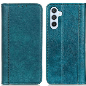 Pouzdro pro Samsung Galaxy S24+ Plus, Wallet Litchi Leather, zelené