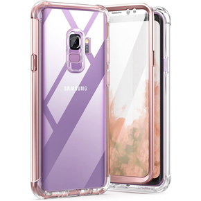 Pouzdro pro Samsung Galaxy S9 Plus, Suritch Full Body, transparentní / růžové