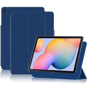 Pouzdro pro Samsung Galaxy Tab S6 Lite Tri-fold, Magnetic smartcase, námořnicky modré