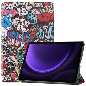 Pouzdro pro Samsung Galaxy Tab S9 FE, Smartcase Pen Slot, graffiti