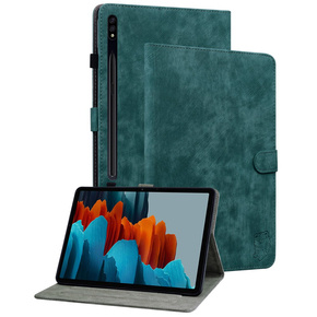 Pouzdro pro Samsung Galaxy Tab S9, Wallet Pen Slot, zelené