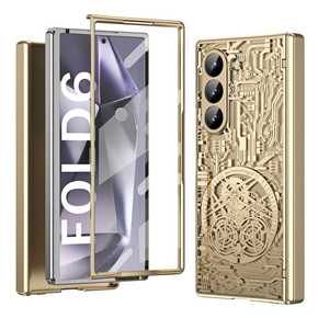 Pouzdro pro Samsung Galaxy Z Fold6 5G, Mechanical Legend, zlaté