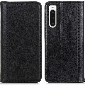 Pouzdro pro Sony Xperia 10 V, Wallet Litchi Leather, černé