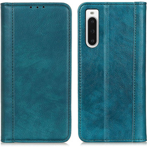 Pouzdro pro Sony Xperia 10 V, Wallet Litchi Leather, zelené