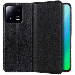 Pouzdro pro Xiaomi 13, Wallet Litchi Leather, černé