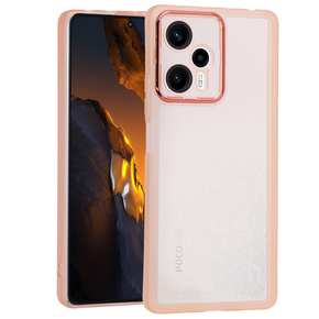 Pouzdro pro Xiaomi Poco F5, Fusion Hybrid, transparentní / růžové