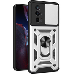 Pouzdro pro Xiaomi Poco F5 Pro, CamShield Slide, stříbrné