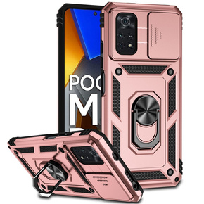 Pouzdro pro Xiaomi Poco M4 Pro 4G, CamShield Slide, růžové rose gold