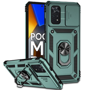 Pouzdro pro Xiaomi Poco M4 Pro 4G, CamShield Slide, zelený