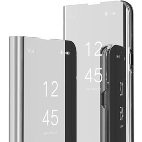 Pouzdro pro Xiaomi Poco M4 Pro 4G, Clear View, stříbrné