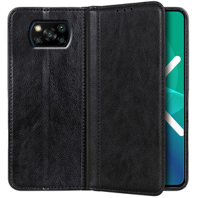 Pouzdro pro Xiaomi Poco X3 NFC / Poco X3 PRO, Wallet Litchi Leather, černé