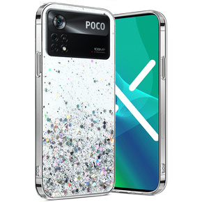 Pouzdro pro Xiaomi Poco X4 Pro 5G, Glittery, průhledné