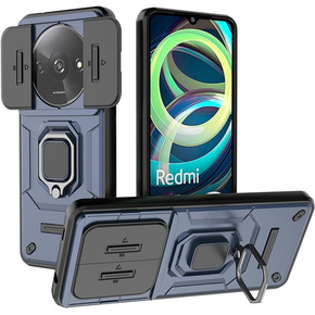 Pouzdro pro Xiaomi Redmi A3, KickStand Camera Lens, modré