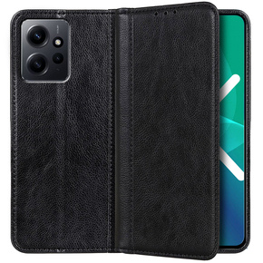 Pouzdro pro Xiaomi Redmi Note 12 4G, Wallet Litchi Leather, černé