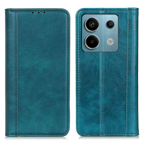 Pouzdro pro Xiaomi Redmi Note 13 Pro 5G, Wallet Litchi Leather, zelené