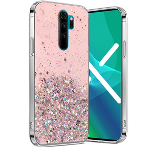 Pouzdro pro Xiaomi Redmi Note 8 Pro, Glittery, růžové