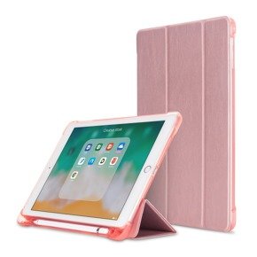 Pouzdro pro iPad 9.7 2018 / 2017/ Air / Air 2, Smartcase s prostorem pro stylus, růžové rose gold