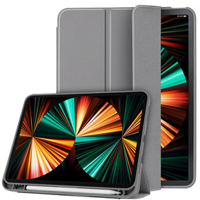 Pouzdro pro iPad Pro 11 2021/2022, Smartcase s prostorem pro stylus, šedé
