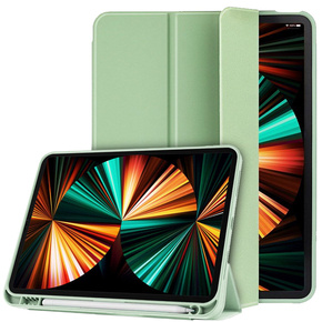 Pouzdro pro iPad Pro 11 2021/2022, Smartcase s prostorem pro stylus, zelené
