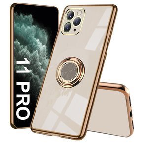 Pouzdro pro iPhone 11 Pro, Electro Ring, růžové rose gold