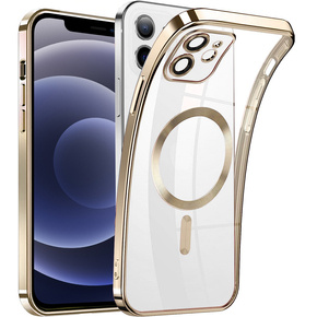Pouzdro pro iPhone 12, MagSafe Hybrid, zlaté