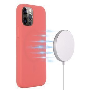 Pouzdro pro iPhone 12 Pro Max, Silicone MagSafe, červené