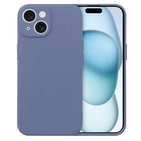 Pouzdro pro iPhone 15 Plus, Silicone Lite, šedé