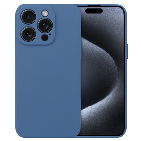 Pouzdro pro iPhone 15 Pro, Silicone Lite, námořnicky modré
