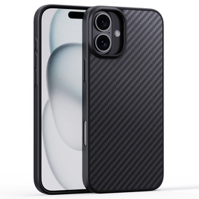 Pouzdro pro iPhone 16 Plus, Aramid Fiber Cover, černé