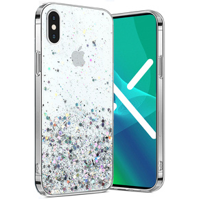 Pouzdro pro iPhone X/XS, Glittery, průhledné