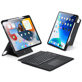 Pouzdro s klávesnicí pro Apple iPad Air 13" 6 gen. 2024 / iPad Pro 12.9 2020 / 2021 / 2022, Dux Ducis DK Series, černé