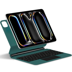 Pouzdro s klávesnicí pro iPad Pro 13" 2024, Magnetic Keyboard Touchpad, zelené