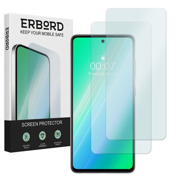 2x tvrzené sklo pro Samsung Galaxy A53 5G, ERBORD 9H Hard Glass na displeji