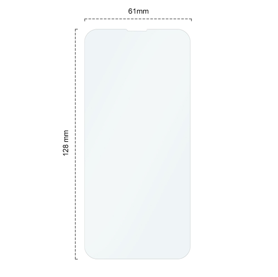 2x tvrzené sklo pro iPhone 13 Mini, ERBORD 9H Hard Glass na displeji