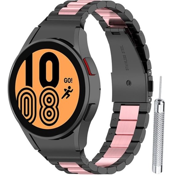 Bransoleta Stainless do Samsung Galaxy Watch 4 / 5 - Black/Pink