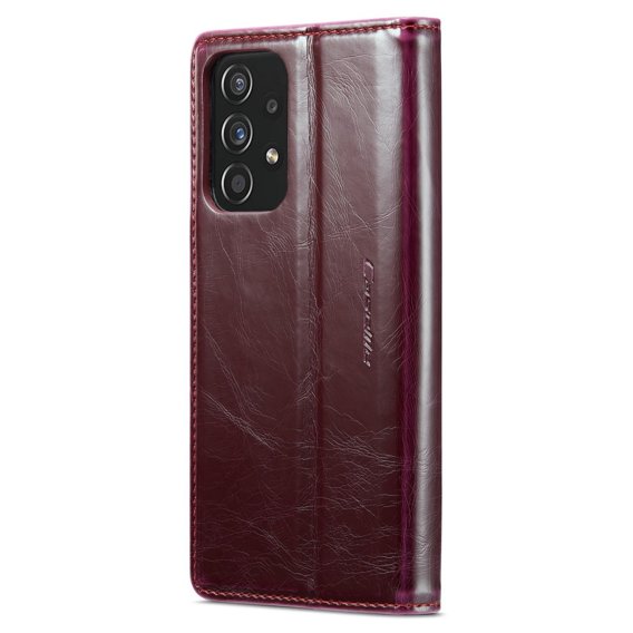 CASEME flipové pouzdro pro Samsung Galaxy A52/A52s, Waxy Textured, červené