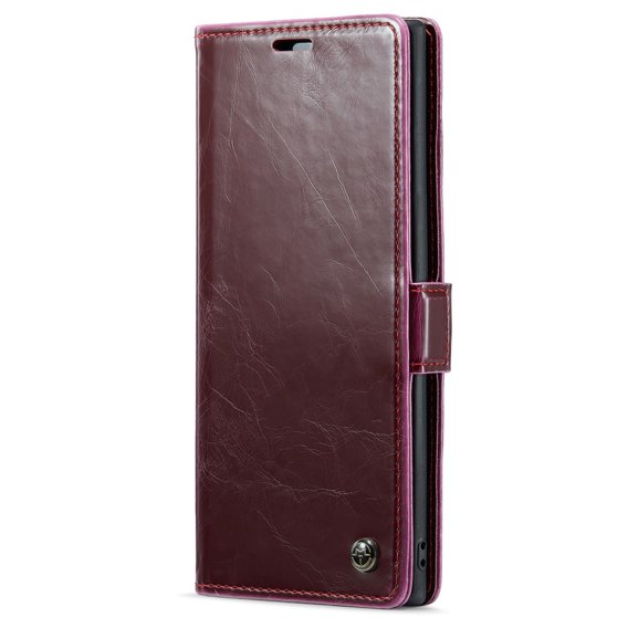 CASEME flipové pouzdro pro Samsung Galaxy Note 10 Plus, Waxy Textured, červené