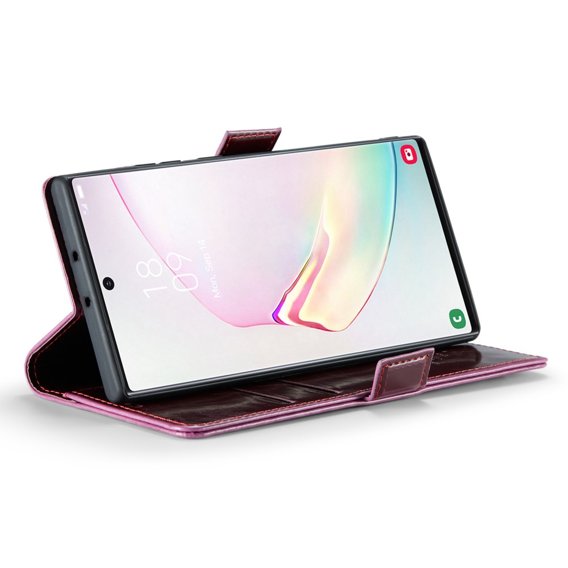 CASEME flipové pouzdro pro Samsung Galaxy Note 10 Plus, Waxy Textured, červené