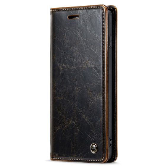 CASEME flipové pouzdro pro Samsung Galaxy S10+ Plus, Waxy Textured, káva