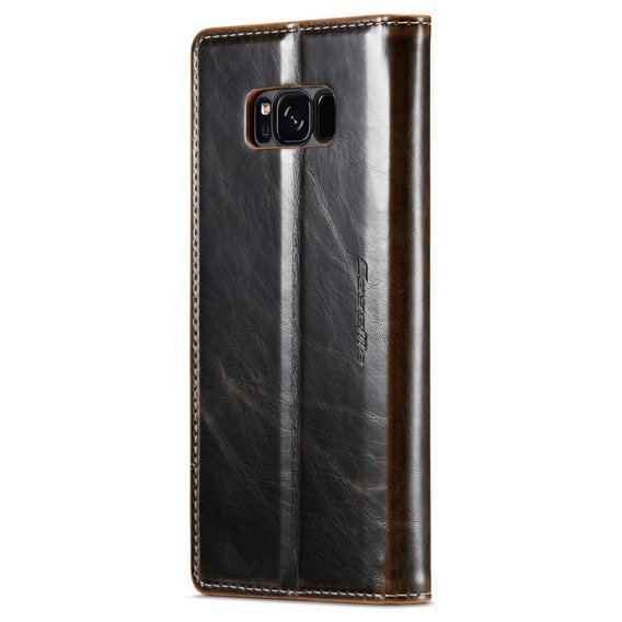 CASEME flipové pouzdro pro Samsung Galaxy S8+ Plus, Waxy Textured, káva