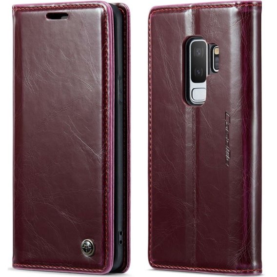 CASEME flipové pouzdro pro Samsung Galaxy S9+ Plus, Waxy Textured, červené