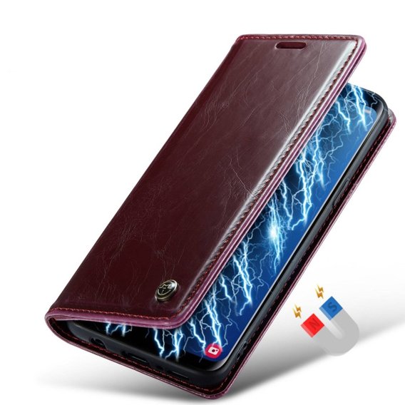 CASEME flipové pouzdro pro Samsung Galaxy S9+ Plus, Waxy Textured, červené