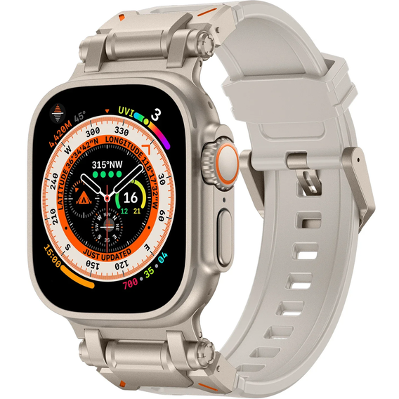 ERBORD ProTech řemínek pro Apple Watch 1/2/3/4/5/6/7/8/9/SE/Ultra/Ultra 2 42/44/45/49MM, bílý