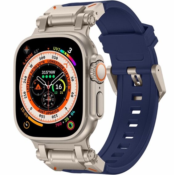 ERBORD ProTech řemínek pro Apple Watch 1/2/3/4/5/6/7/8/9/SE/Ultra/Ultra 2 42/44/45/49MM, modrý