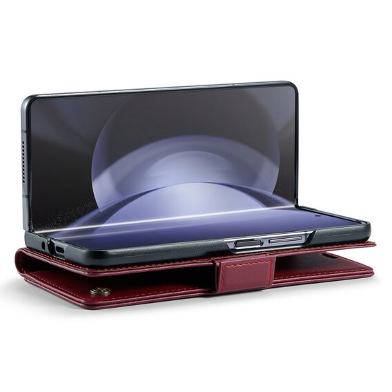 Flipové pouzdro CASEME pro Samsung Galaxy Z Fold6 5G, Litchi Wallet, červené