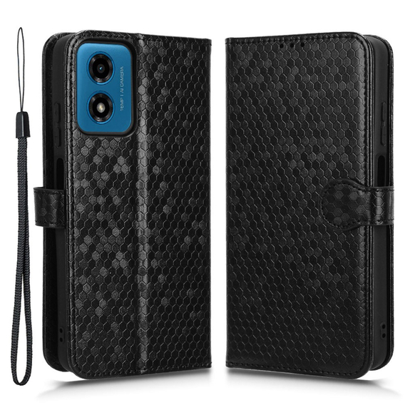 Flipové pouzdro pro Motorola Moto G24 / G24 Power / G04, Wallet Rhombus, černé