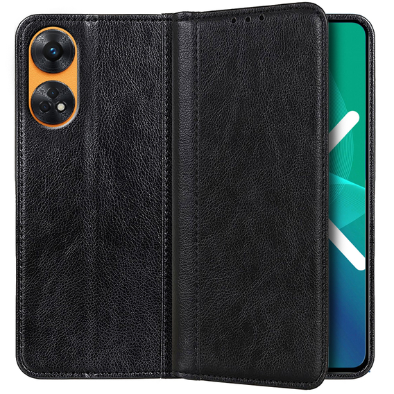 Flipové pouzdro pro Oppo Reno8 T, Split Leather, černé